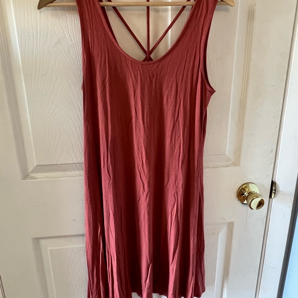 Elegant Rust Midi Dress